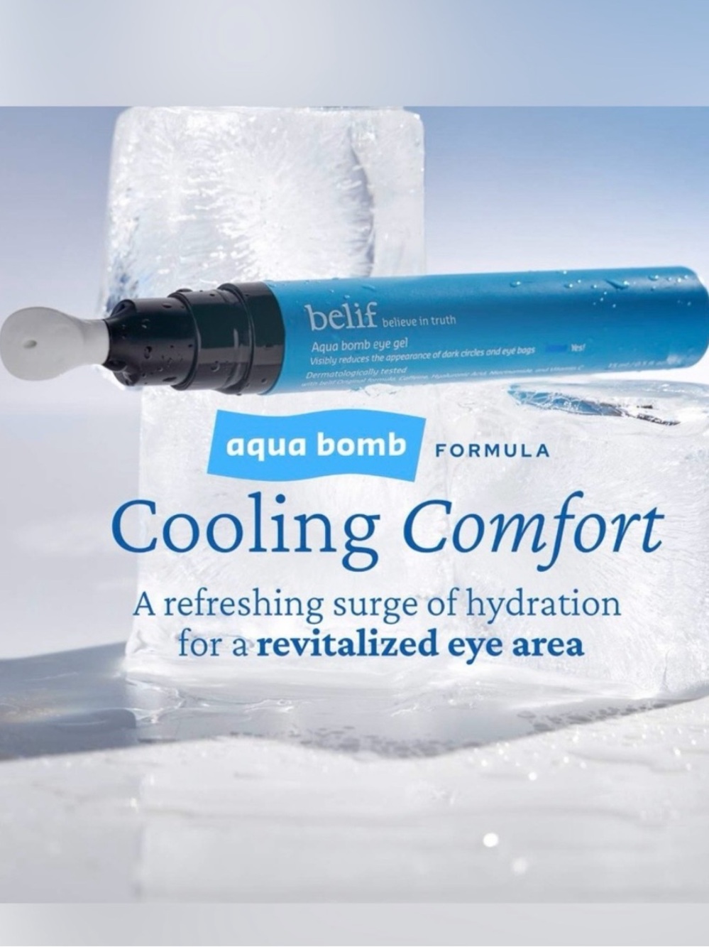 belif Aqua Bomb Eye Gel (1) & the True Cream Aqua Bomb Hydrating Face Cream (2) - Picture 4 of 7